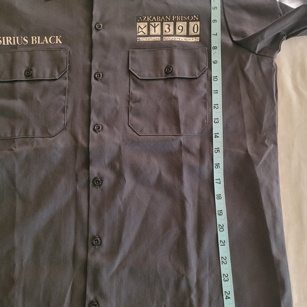 Harry Potter Sirius Black Azkaban Prison Shirt – Men's Large Cosplay Button-Up - Picture 11 of 14